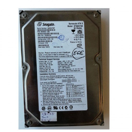 ARIZALI SEAGATE  60GB ST360015A Harddisk