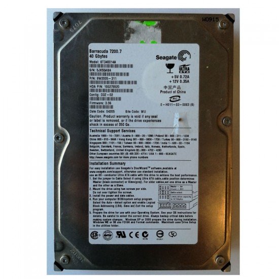 ARIZALI SEAGATE ST340014A 40GB Harddisk