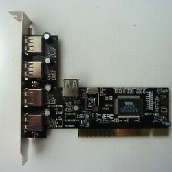 VIA VT6212L 4+1-port USB 2.0 PCI Card PCI  VIA VT6212L 4+1-port USB 2.0 PCI Card PCI
